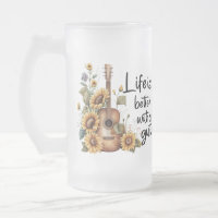 Nom de la Personnaliser Guitare avec tournesol