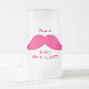 Chope Givrée Nom de mariée Moustache Rose