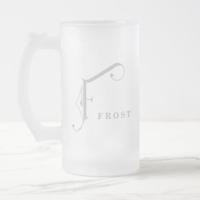 Chope Givrée Nom et lettre initiale de monogramme F personnalis (Gauche)