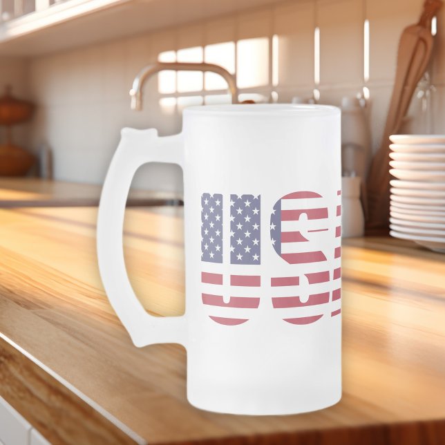 Chope Givrée Nom et texte sur Patriotic USA 16oz (Créateur téléchargé)