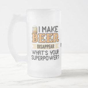 Chope Givrée Nom personnalisé Beer Superpower