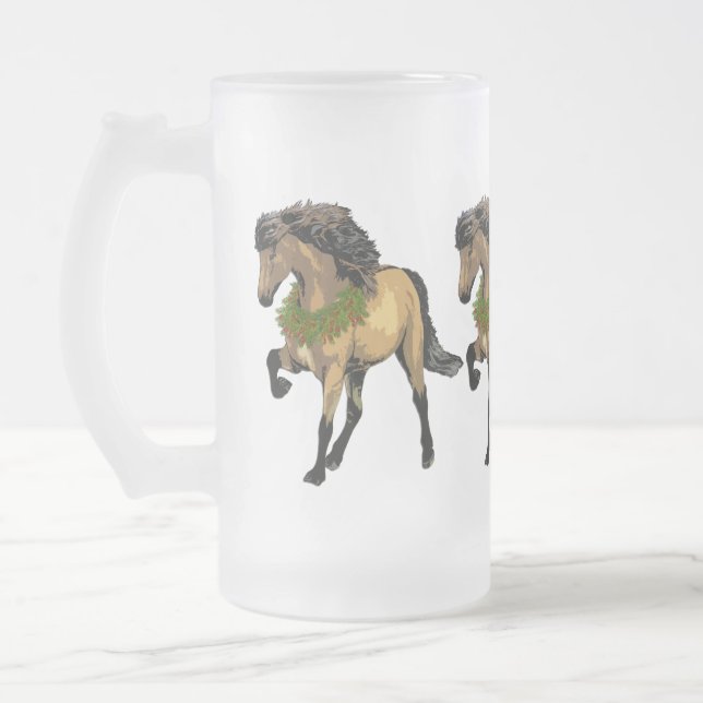Chope Givrée Nouveau Noël de cheval islandais (Gauche)