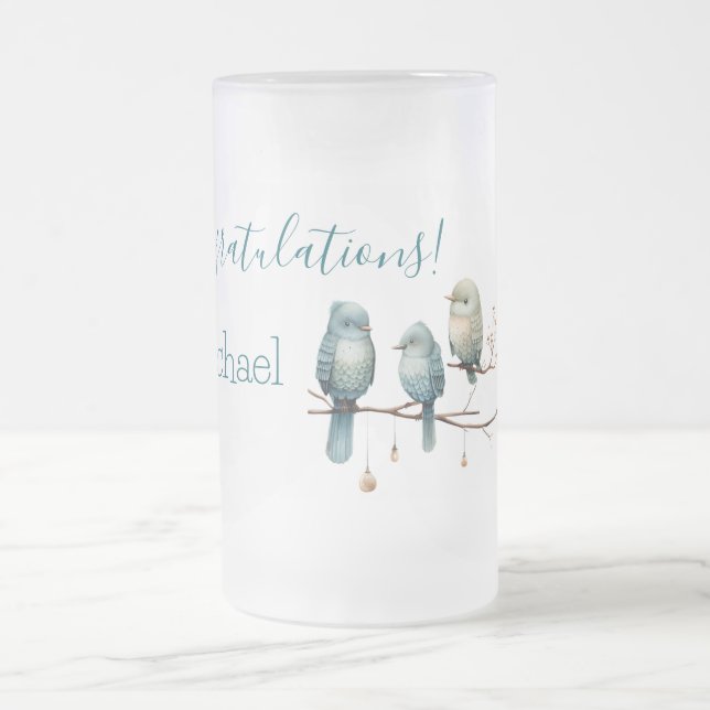 Chope Givrée Oiseaux de Whimsical sur Branches Baby shower Past (Centre)
