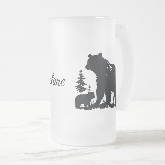 Chope Givrée Ours en verre givré (Devant droit)