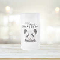 Panda Funky Moderne Noir Et Blanc Avec Citation
