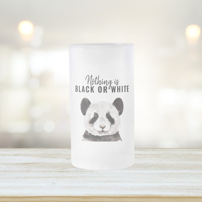 Chope Givrée Panda Funky Moderne Noir Et Blanc Avec Citation (Créateur téléchargé)