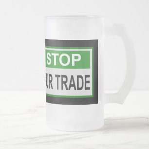 Chope Givrée Panneau commercial Stop Fur vert