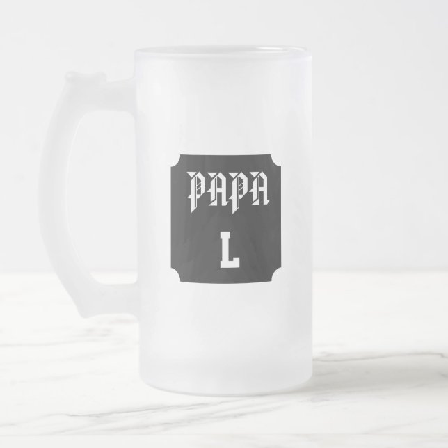 Chope Givrée Papa Monogramme personnalisable (Gauche)