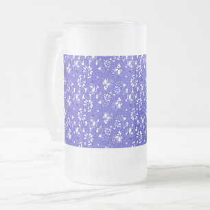 Chope Givrée Papier peint baroque - motif fleur bleue