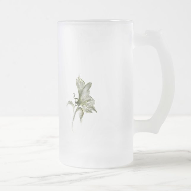 Chope Givrée Papillon vert muqueuse blanche florale gelée (Droit)