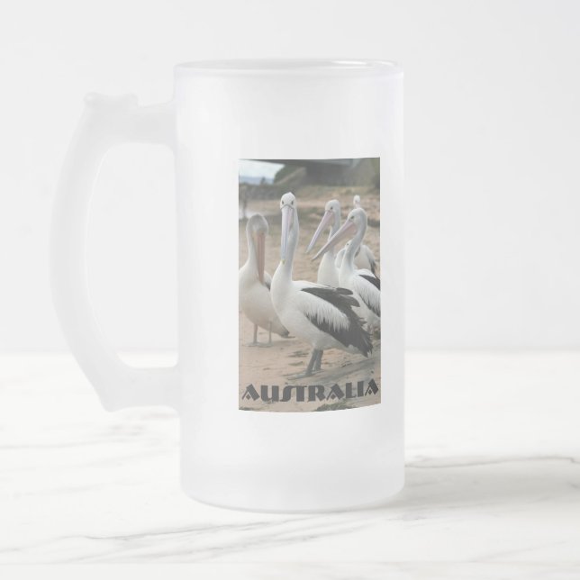Chope Givrée Pélicans australiens à Phillip Island (Gauche)