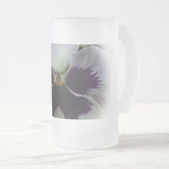 Chope Givrée Pensée violette et blanche (Devant droit)