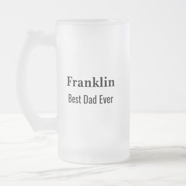 Chope Givrée Personalised Best Dad Ever Monogrammed  (Gauche)