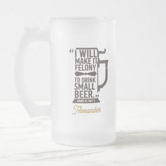 Chope Givrée Personnalisé Simple Moderne Amusant Bière Citation
