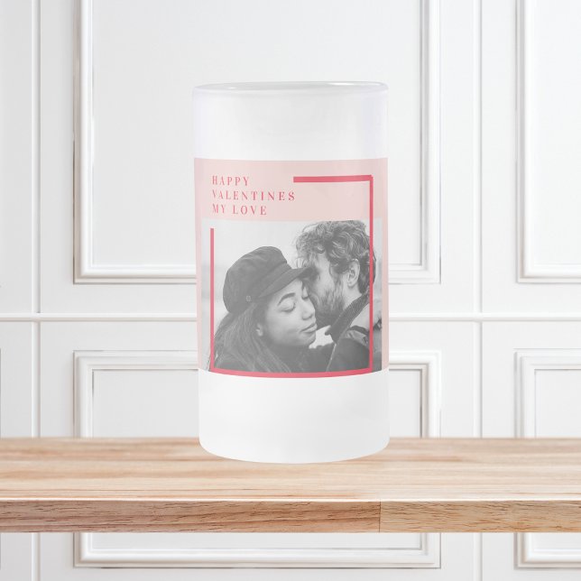 Chope Givrée Photo moderne | Cadeau de Valentines Rouge et Rose (Créateur téléchargé)