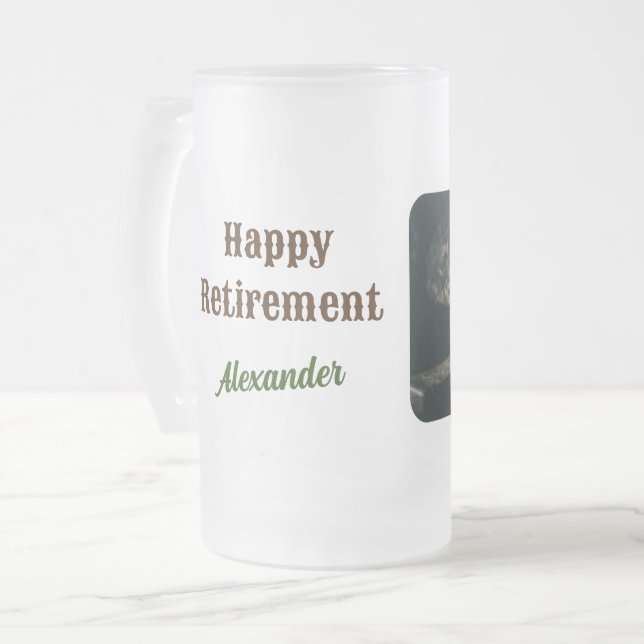 Chope Givrée Photo personnalisée Cadeaux de retraite militaire (Devant gauche)