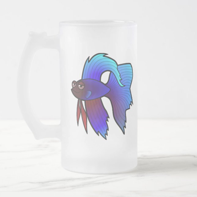 Chope Givrée Poisson combattant cartoon / Poisson combattant si (Gauche)