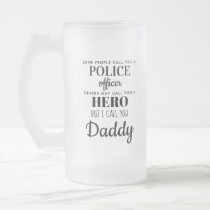 Chope Givrée Police Officier Hero Daddy Fête des pères Photo