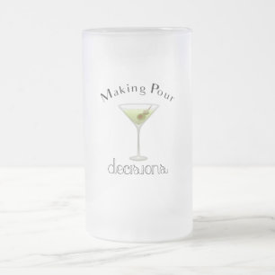 Chope Givrée Prendre des décisions avec du verre Martini