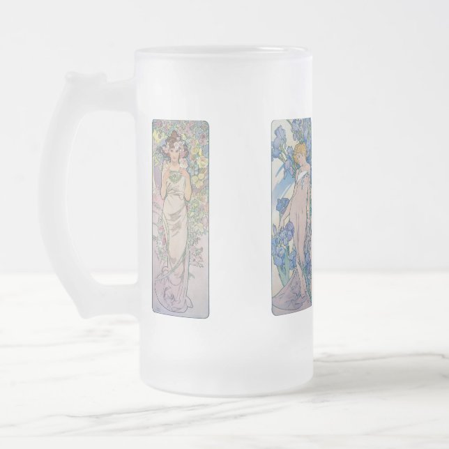 Chope Givrée Quatre Fleurs, Alphonse Mucha (Gauche)