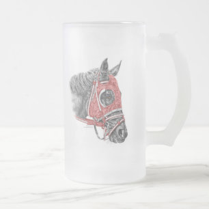 Chope Givrée Race Horse Portrait Soies