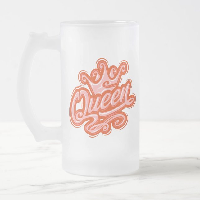 Chope Givrée Reine avec couronne, conception de la typographie (Gauche)