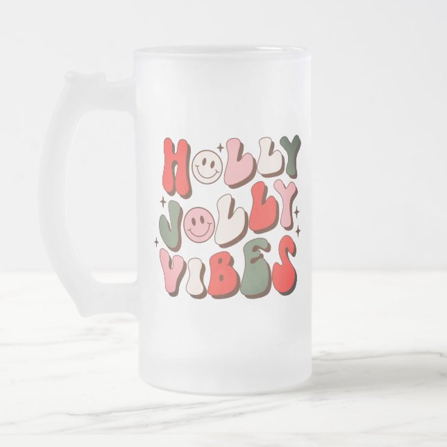 Chope Givrée Retro Noël Holly Jolly Vibes Vacances tendance (Gauche)