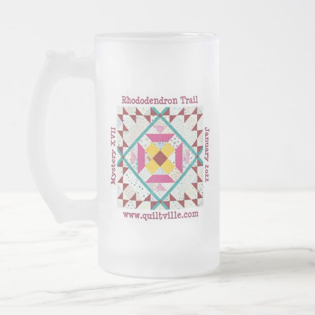 Chope Givrée Rhododendron Trail glass beer stein (Gauche)