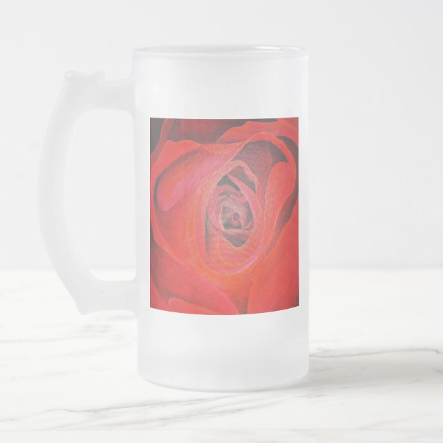 Chope Givrée Rose rouge en forme de coeur (Gauche)