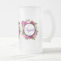 Rosier rose et bouquet floral de crapaud