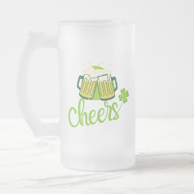 Chope Givrée Salutations avec Shamrock - Saint Patrick Day (Gauche)