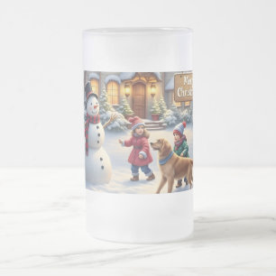 Chope Givrée Scène d'art de Noël enneigée et cosy