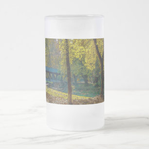 Chope Givrée Sérénissime Automne Marcher Peinture Verre Frosted