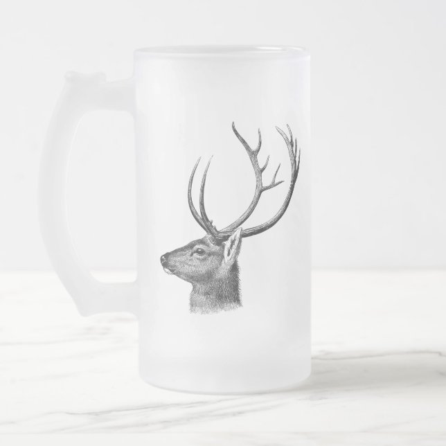 Chope Givrée Silhouette de tête de cerf (Gauche)