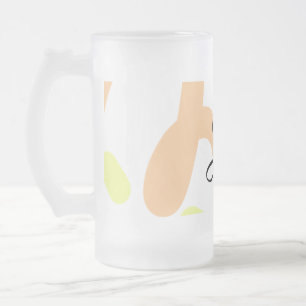 Chope Givrée Simple aquarelle orange jaune ajoutez votre monogr