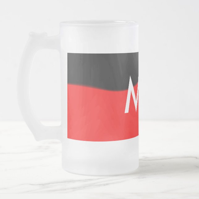 Chope Givrée Simple monogramme ajouter votre nom lettre man min (Gauche)