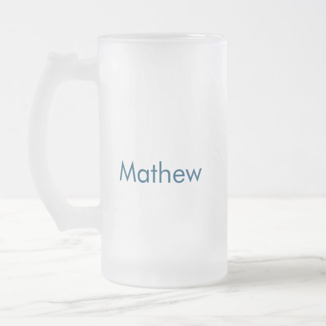 Chope Givrée simple monogramme de lettre initiale ajouter votre (Gauche)