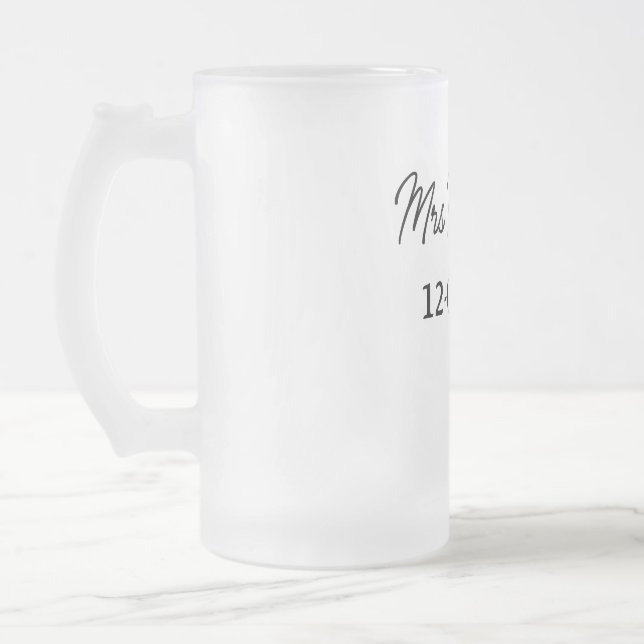 Chope Givrée simple monogramme minimal mrs M nom date année Thr (Gauche)