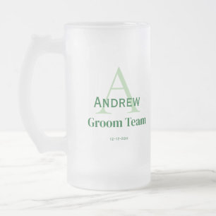 Chope Givrée simple monogramme personnalisé groomsmen