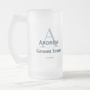 Chope Givrée simple monogramme personnalisé groomsmen