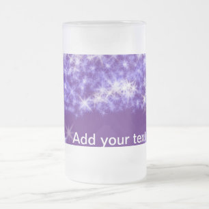 Chope Givrée Simple pailleté violet scintillement étoiles ajout