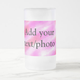Chope Givrée Simple rose rouge aquarelle personnalisable avec n