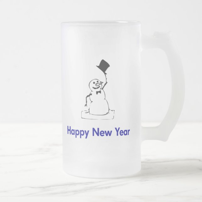 Chope Givrée Snowman Bonne année (Droit)