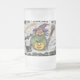 Chope Givrée Sorcière, Chat, Chauve-souris et Citrouille, Bonne