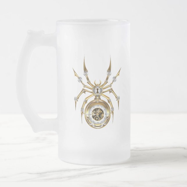Chope Givrée Spider Steampunk sur Arrière - plan pourpre (Gauche)