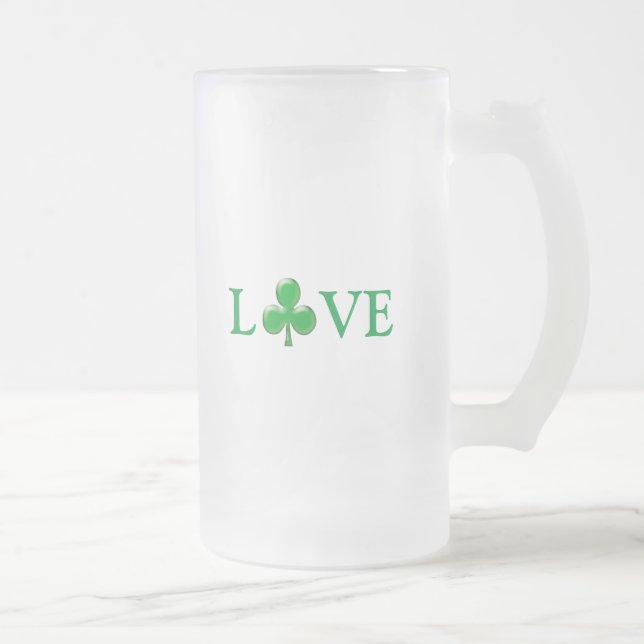 Chope Givrée St. Patrick's Day Irlandais Love Green Clover Sham (Droit)
