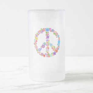 Chope Givrée Symbole de paix Fleur puissance colorée Design