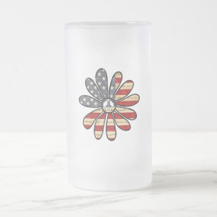 Chope Givrée SYMBOLE DE PAIX HAUTE Fleur SIGNE Drapeau américai