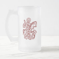 Tatouage du dragon de Saint-Georges et croix de Jé