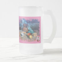 Taza De Cristal Esmerilado Bodegón a espátula